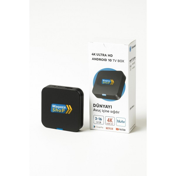 MAGAZASHOP ELECTROBOX 2 GB RAM H313 İŞLEMCİ 16 GB HDD 4K ULTRA HD ANDROID BOX (ANDROID 10)