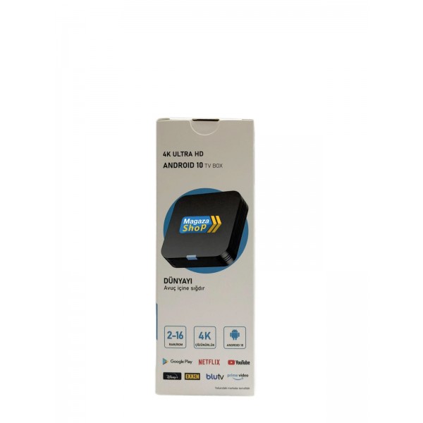 MAGAZASHOP ELECTROBOX 2 GB RAM H313 İŞLEMCİ 16 GB HDD 4K ULTRA HD ANDROID BOX (ANDROID 10) MAGAZASHOP ELECTROBOX 2 GB RAM H313 İŞLEMCİ 16 GB HDD 4K ULTRA HD ANDROID BOX (ANDROID 10)