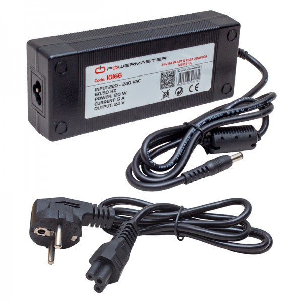 POWERMASTER PM-10166 24 VOLT - 5 AMPER - 120 WATT 5.5*2.5 UÇLU PLASTİK KASA MASAÜSTÜ ADAPTÖR POWERMASTER PM-10166 24 VOLT - 5 AMPER - 120 WATT 5.5*2.5 UÇLU PLASTİK KASA MASAÜSTÜ ADAPTÖR