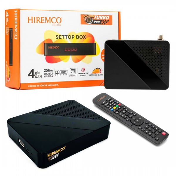 HIREMCO TURBO PRO 4GB RAM 256 MB DAHİLİ HAFIZA LINUX TABANLI DAHİLİ WİFİ FULL HD MİNİ UYDU ALICISI HIREMCO TURBO PRO 4GB RAM 256 MB DAHİLİ HAFIZA LINUX TABANLI DAHİLİ WİFİ FULL HD MİNİ UYDU ALICISI