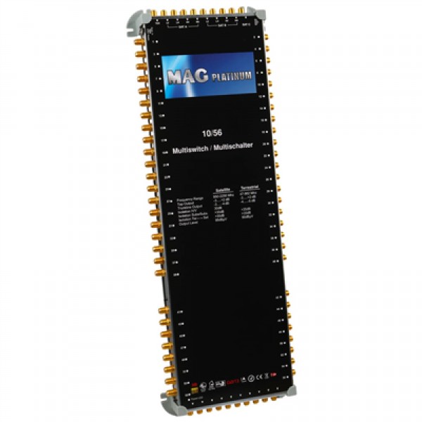 MAG Platinum MP 10/56 Multiswitch - 10 Giriş 56 Çıkışlı Merkezi Uydu Santrali Hybrid 4K ve 3D Destekli