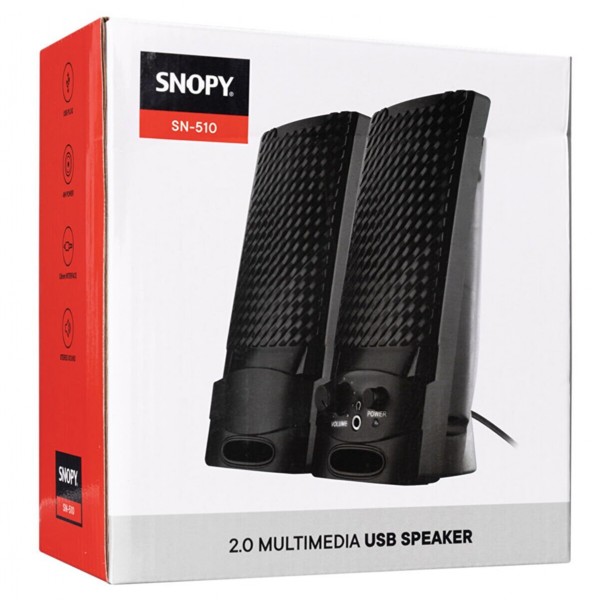 SNOPY SN-510 3 WATT USB 2.0 SİYAH 1+1 SPEAKER SNOPY SN-510 3 WATT USB 2.0 SİYAH 1+1 SPEAKER