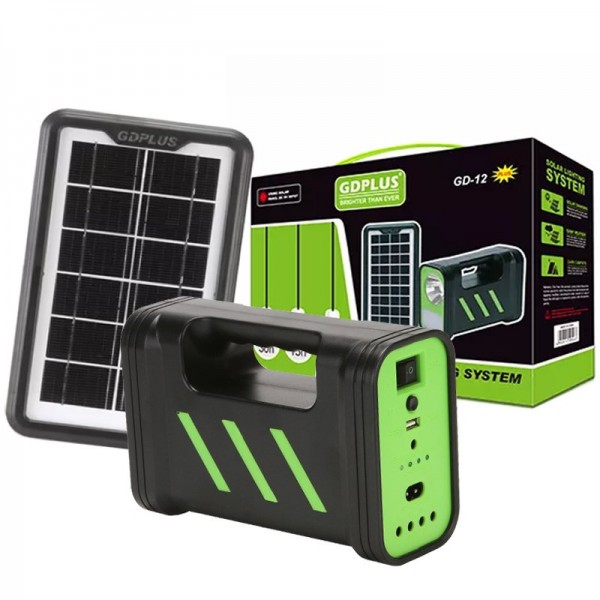 POWERMASTER GD-12 SOLAR PANELLİ 3 AMPULLÜ SET AKÜLÜ SOLAR IŞILDAK FENER