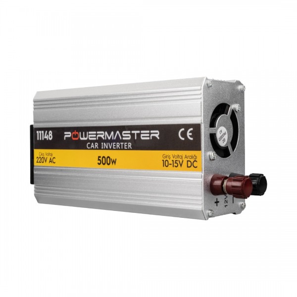 POWERMASTER PM-11148 12 VOLT - 500 WATT MODIFIED SINUS INVERTER (10-15V ARASI-220V AC) POWERMASTER PM-11148 12 VOLT - 500 WATT MODIFIED SINUS INVERTER (10-15V ARASI-220V AC)