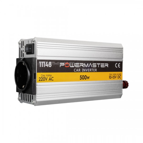 POWERMASTER PM-11148 12 VOLT - 500 WATT MODIFIED SINUS INVERTER (10-15V ARASI-220V AC) POWERMASTER PM-11148 12 VOLT - 500 WATT MODIFIED SINUS INVERTER (10-15V ARASI-220V AC)