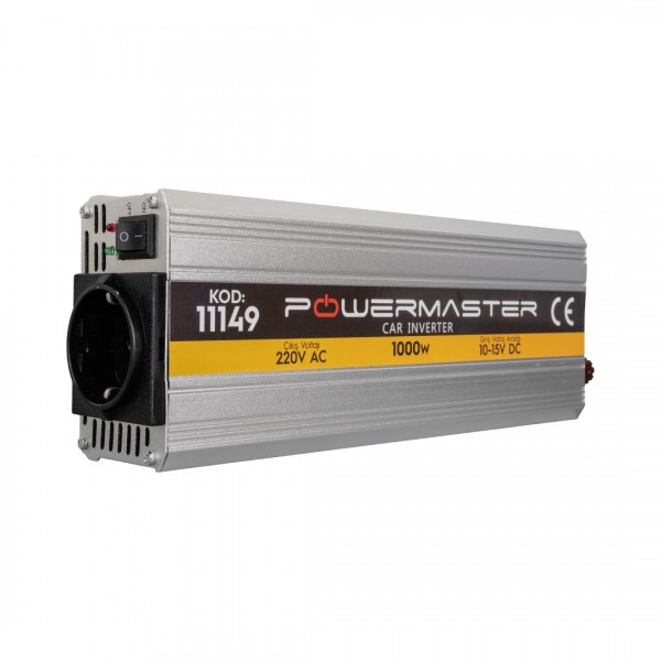POWERMASTER PM-11149 12 VOLT - 1000 WATT MODIFIED SINUS INVERTER (10-15V ARASI-220V AC) POWERMASTER PM-11149 12 VOLT - 1000 WATT MODIFIED SINUS INVERTER (10-15V ARASI-220V AC)