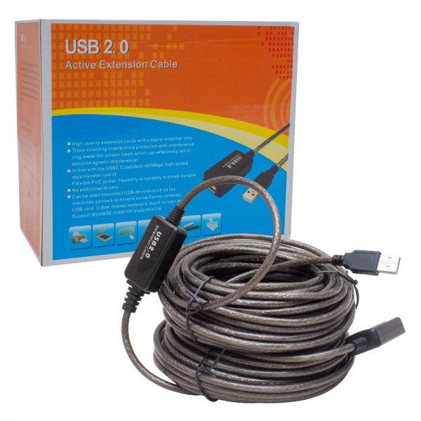 POWERMASTER PM-11427 USB 2.0 20 METRE USB UZATMA KABLOSU POWERMASTER PM-11427 USB 2.0 20 METRE USB UZATMA KABLOSU