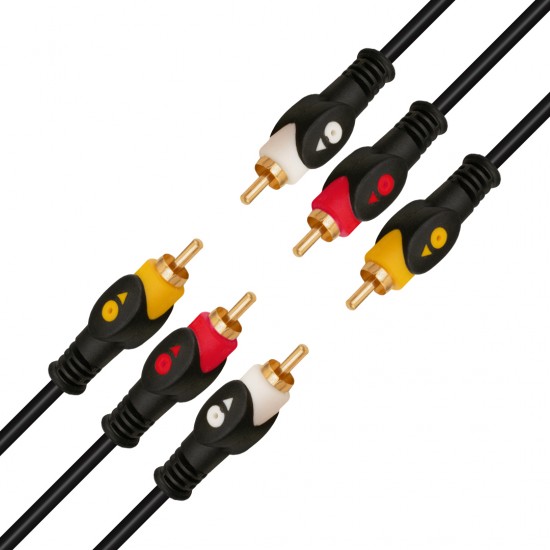 3 RCA + 3 RCA 1.KALİTE 20 METRE KABLO