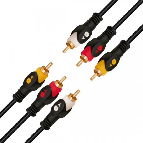 3 RCA + 3 RCA 1.KALİTE 20 METRE KABLO