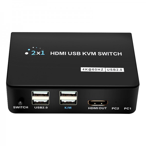 POWERMASTER PM-11789 4K HDMI USB KVM SWITCH 2X1 POWERMASTER PM-11789 4K HDMI USB KVM SWITCH 2X1