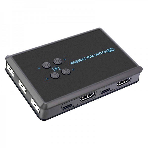 POWERMASTER PM-12016 4K HDMI KVM SWITCH 4X1 POWERMASTER PM-12016 4K HDMI KVM SWITCH 4X1