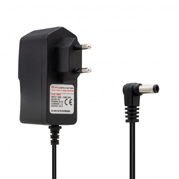 POWERMASTER PM-12105 15 VOLT - 1 AMPER - 15 WATT PLASTİK KASA 5.5*2.5 UÇ PRİZ TİPİ ADAPTÖR POWERMASTER PM-12105 15 VOLT - 1 AMPER - 15 WATT PLASTİK KASA 5.5*2.5 UÇ PRİZ TİPİ ADAPTÖR