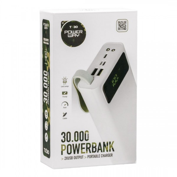 POWERWAY TX30 30000 MAH DİJİTAL GÖSTERGELİ POWERBANK POWERWAY TX30 30000 MAH DİJİTAL GÖSTERGELİ POWERBANK