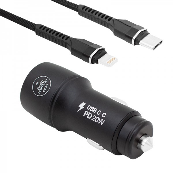 POWERWAY CC35 YENİ NESİL USB-C (IPHONE TO TYPE-C) ARAÇ ŞARJ SETİ (PD18W) POWERWAY CC35 YENİ NESİL USB-C (IPHONE TO TYPE-C) ARAÇ ŞARJ SETİ (PD18W)