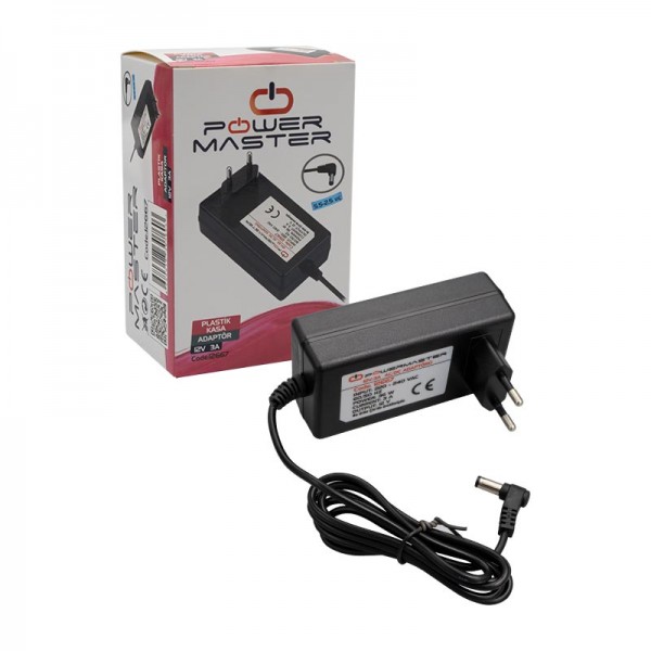 POWERMASTER PM-12667 12 VOLT - 3 AMPER 5.5*2.5 UÇLU PLASTİK KASA PRİZ TİPİ ADAPTÖR POWERMASTER PM-12667 12 VOLT - 3 AMPER 5.5*2.5 UÇLU PLASTİK KASA PRİZ TİPİ ADAPTÖR