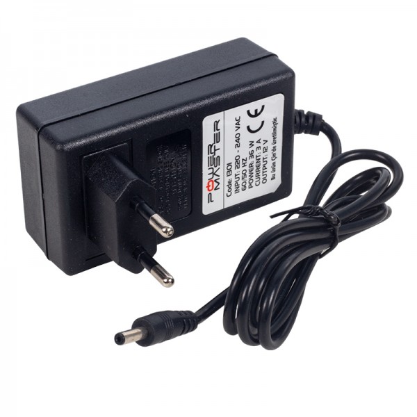 POWERMASTER PM-1301 12 VOLT - 3 AMPER 3.5*1.35 UÇLU VERA YAZAR KASA POS PLASTİK KASA ADAPTÖR POWERMASTER PM-1301 12 VOLT - 3 AMPER 3.5*1.35 UÇLU VERA YAZAR KASA POS PLASTİK KASA ADAPTÖR
