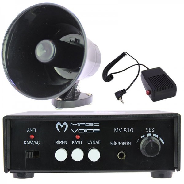 MAGICVOICE MV-800 KAYIT SİREN MİNİ PAZARCI ANFİ SETİ MIKNATISLI (ANFİ+HOPARLÖR+MİKROFON) MAGICVOICE MV-800 KAYIT SİREN MİNİ PAZARCI ANFİ SETİ MIKNATISLI (ANFİ+HOPARLÖR+MİKROFON)