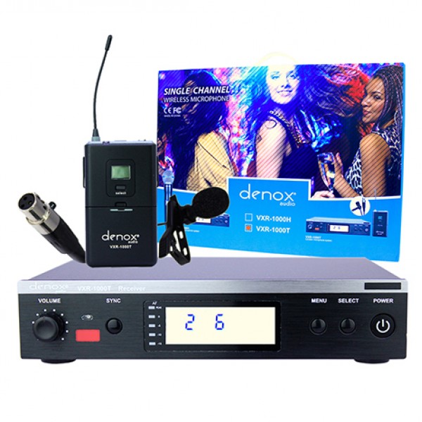 DENOX VXR-1000T KABLOSUZ UHF 1 YAKA MİKROFON DENOX VXR-1000T KABLOSUZ UHF 1 YAKA MİKROFON