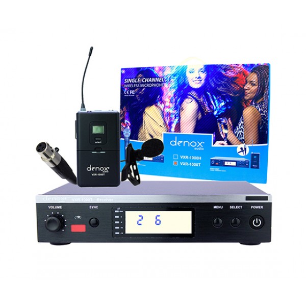 DENOX VXR-1000T KABLOSUZ UHF 1 YAKA MİKROFON DENOX VXR-1000T KABLOSUZ UHF 1 YAKA MİKROFON