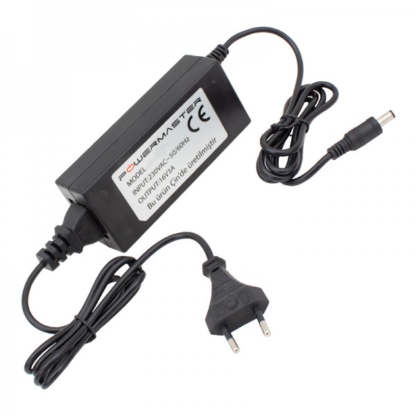 POWERMASTER 16 VOLT - 3 AMPER 5.5*2.5 UÇLU PLASTİK KASA MASAÜSTÜ SANTRAL ADAPTÖRÜ POWERMASTER 16 VOLT - 3 AMPER 5.5*2.5 UÇLU PLASTİK KASA MASAÜSTÜ SANTRAL ADAPTÖRÜ