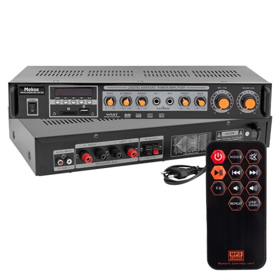 MEKSE UA-103 USB/AUX/UK/BLUETOOTHLU 220V-12V GİRİŞL 50+50 W-STEREO TRAFOSUZ ANFİ