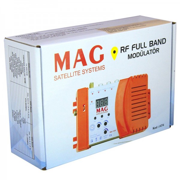 MAG 1474 AV GİRİŞLİ LED EKRANLI RF FULL BAND MODÜLATÖR MAG 1474 AV GİRİŞLİ LED EKRANLI RF FULL BAND MODÜLATÖR
