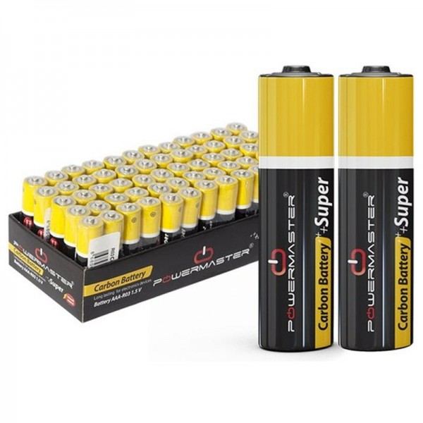 POWERMASTER R03 1.5 VOLT AAA ÇİNKO KARBON İNCE KALEM PİL (60LI PAKET)(KUMANDA PİLİ)