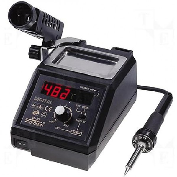 SOLOMON SL-30 ISI AYARLI DİJİTAL GÖSTERGELİ İSTASYONLU HAVYA