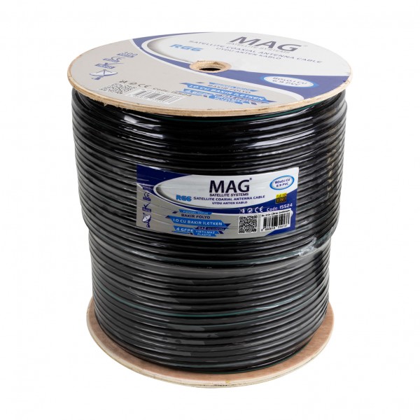 MAG RG6/U6 BAKIR CU/CU YEŞİL ANTEN KABLOSU (300 METRE)