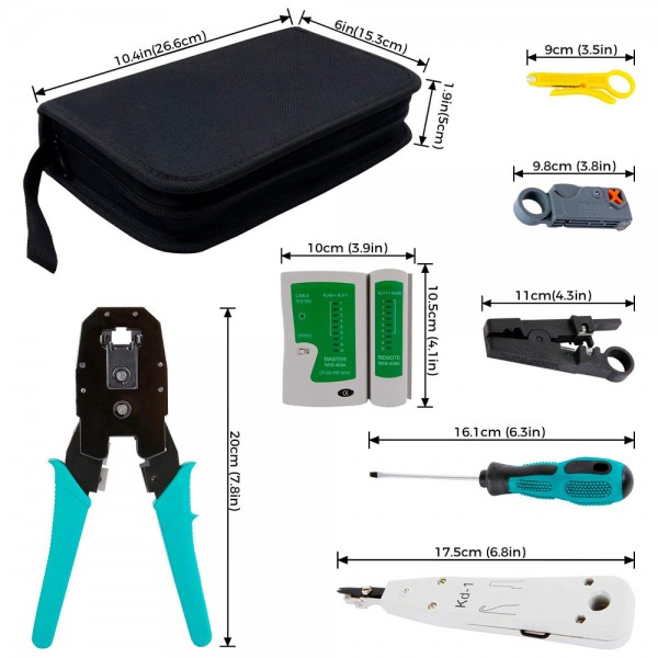 POWERMASTER PM-15953 RJ9-RJ11-RJ45 3LÜ PENSELİ KABLO TEST VE ONARIM SETİ POWERMASTER PM-15953 RJ9-RJ11-RJ45 3LÜ PENSELİ KABLO TEST VE ONARIM SETİ