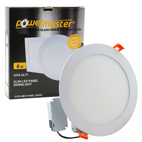 POWERMASTER 18 WATT 3000K 205 MM SIVA ALTI GÜNIŞIĞI YUVARLAK SLIM LED-ECO SPOT PANEL POWERMASTER 18 WATT 3000K 205 MM SIVA ALTI GÜNIŞIĞI YUVARLAK SLIM LED-ECO SPOT PANEL