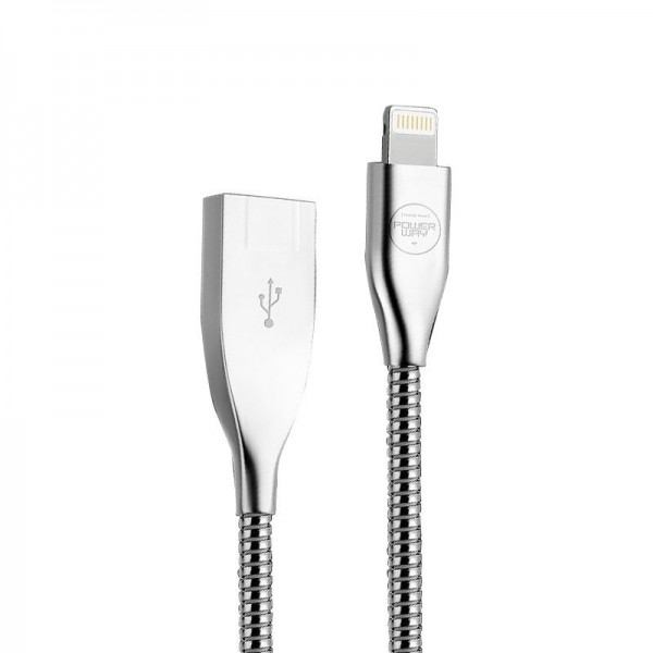 POWERWAY CX-02 2000 MA IPHONE 5*6*7*8*X METAL ŞARJ VE DATA KABLOSU