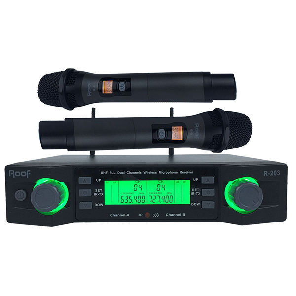 ROOF R-203 2 EL 2 KANAL UHF TELSİZ MİKROFONU ROOF R-203 2 EL 2 KANAL UHF TELSİZ MİKROFONU