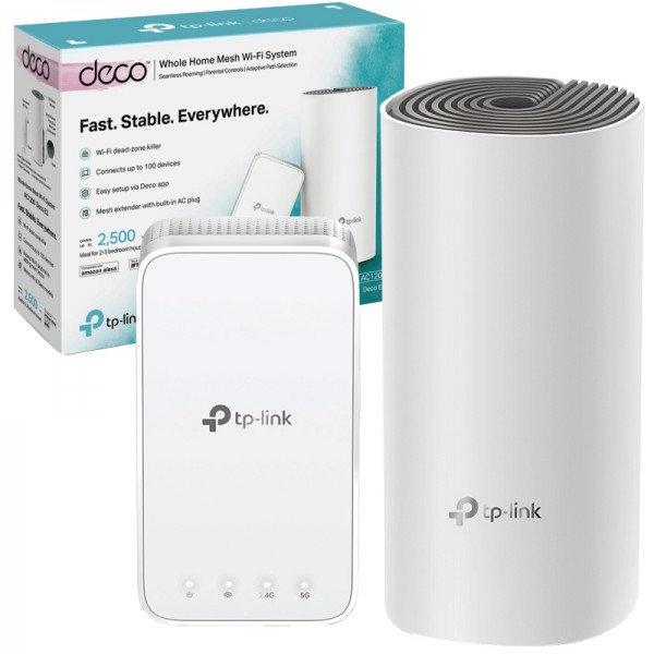 TP-LINK DECO E3 1200 MBPS İKİLİ MESH WIFI SİSTEMİ TP-LINK DECO E3 1200 MBPS İKİLİ MESH WIFI SİSTEMİ