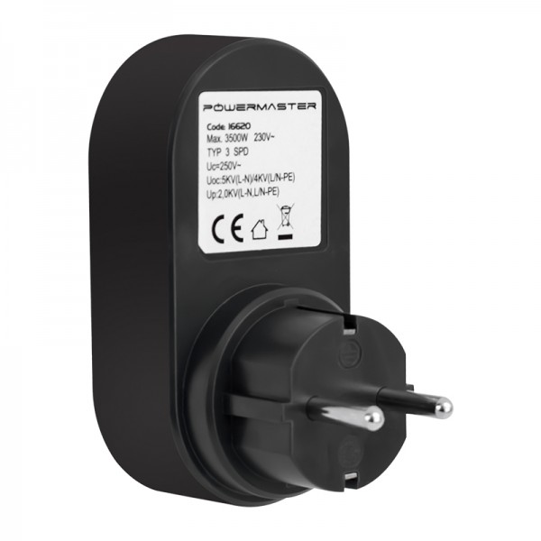 POWERMASTER PM-16620 10 AMPER - 2500 WATT TEKLİ SİYAH OVAL KASA TERMAL AKIM KORUMALI PRİZ POWERMASTER PM-16620 10 AMPER - 2500 WATT TEKLİ SİYAH OVAL KASA TERMAL AKIM KORUMALI PRİZ