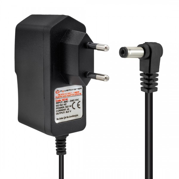 POWERMASTER PM-16741 8.2 VOLT - 1 AMPER 5.5*2.5 UÇLU PLASTİK KASA ADAPTÖR POWERMASTER PM-16741 8.2 VOLT - 1 AMPER 5.5*2.5 UÇLU PLASTİK KASA ADAPTÖR