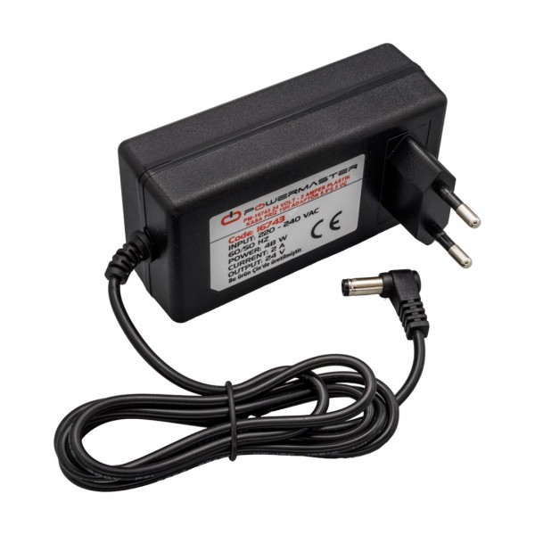 POWERMASTER PM-16743 24 VOLT - 2 AMPER 5.5*2.5 UÇLU PLASTİK KASA PRİZ TİPİ ADAPTÖR POWERMASTER PM-16743 24 VOLT - 2 AMPER 5.5*2.5 UÇLU PLASTİK KASA PRİZ TİPİ ADAPTÖR