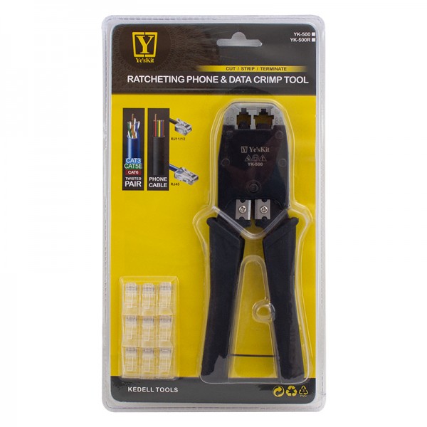POWERMASTER YK-500 RJ11-RJ12-RJ45 2Lİ SIKMA PENSESİ POWERMASTER YK-500 RJ11-RJ12-RJ45 2Lİ SIKMA PENSESİ