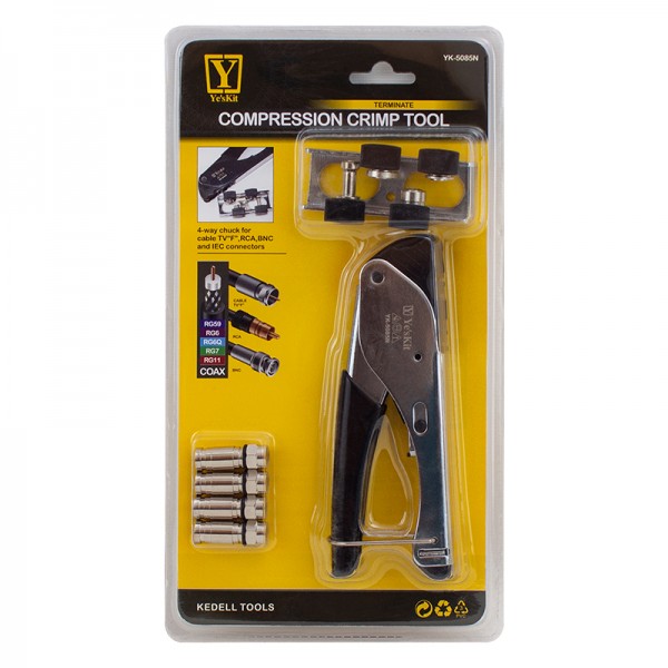POWERMASTER YK-5085N F/BNC/RCA KONNEKTÖR SIKMA PENSESİ POWERMASTER YK-5085N F/BNC/RCA KONNEKTÖR SIKMA PENSESİ
