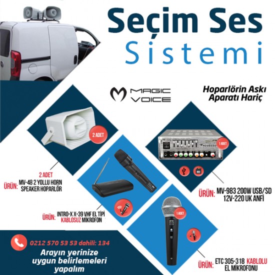 MAGICVOICE 2Lİ HORN HOPARLÖRLÜ SEÇİM SETİ