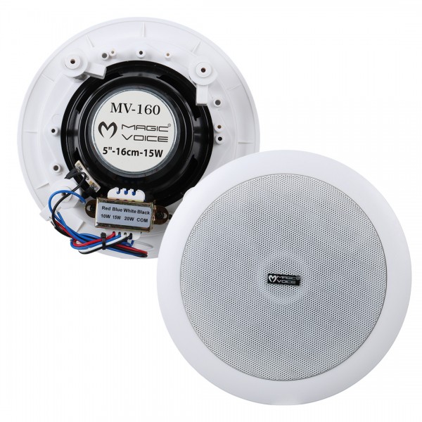 MAGICVOICE MV-160 16 CM 15W TWEETERLİ BEYAZ TRAFOLU ALÇIPAN TAVAN HOPARLÖR MAGICVOICE MV-160 16 CM 15W TWEETERLİ BEYAZ TRAFOLU ALÇIPAN TAVAN HOPARLÖR