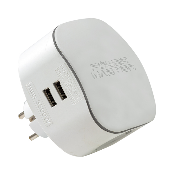 POWERMASTER PM-17593 16 AMPER - 3500 WATT/5 VOLT - 2.1 AMPER ÇİFT USBLİ KABLOSUZ 3LÜ OVAL AKIM KORUMALI PRİZ POWERMASTER PM-17593 16 AMPER - 3500 WATT/5 VOLT - 2.1 AMPER ÇİFT USBLİ KABLOSUZ 3LÜ OVAL AKIM KORUMALI PRİZ