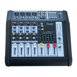 KÖNİG K-4 P300 FX 2X150 300 W 16 DSP USB-SD-BLUETOOTH 4 KANAL POWER MIXER