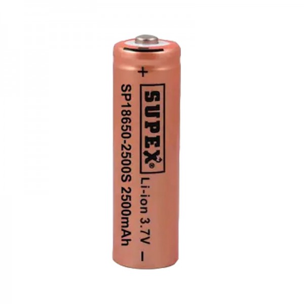 SUPEX 18650-2500S 3.7 VOLT 2500 MAH BAŞLI LI-ION PİL