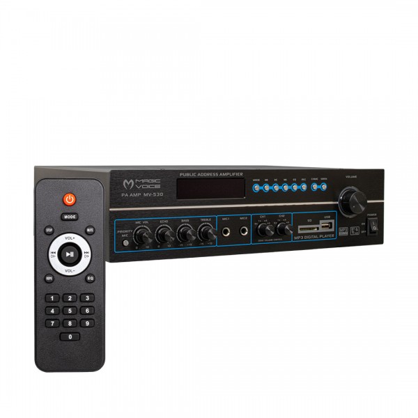 MAGICVOICE MV-530 120 WATT USB/SD/UK BLUETOOH 2 MİK GİRİŞLİ 2 BÖLGELİ HAT TRAFOLU ANFİ MAGICVOICE MV-530 120 WATT USB/SD/UK BLUETOOH 2 MİK GİRİŞLİ 2 BÖLGELİ HAT TRAFOLU ANFİ