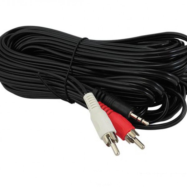 2 RCA ERKEK + 3.5 MM STEREO ERKEK 10 METRE SES KABLOSU