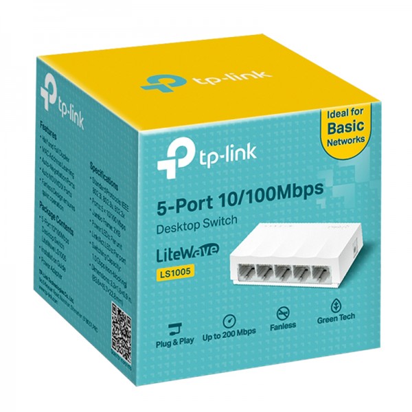 TP-LINK LS1005 5 PORT 10/100 MBPS ETHERNET SWITCH TP-LINK LS1005 5 PORT 10/100 MBPS ETHERNET SWITCH