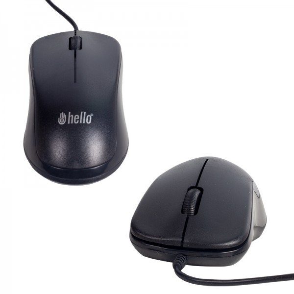 HELLO HL-38 1000 DPI SİYAH KABLOLU OPTİK MOUSE HELLO HL-38 1000 DPI SİYAH KABLOLU OPTİK MOUSE
