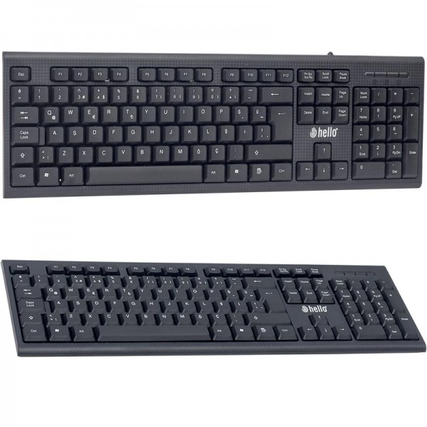 HELLO HL-18742 USB KABLOLU STANDART Q KLAVYE HELLO HL-18742 USB KABLOLU STANDART Q KLAVYE