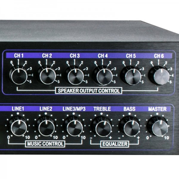 DEXUN D-400 500 W 100V/70V/4-16 OHM USB/SD/BT 6 BÖLGELİ 3 MİK 3 AUX GİRİŞLİ TRAFOLU MIXER ANFİ DEXUN D-400 500 W 100V/70V/4-16 OHM USB/SD/BT 6 BÖLGELİ 3 MİK 3 AUX GİRİŞLİ TRAFOLU MIXER ANFİ
